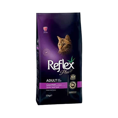 غذای خشک گربه - رفلکس پلاس - Reflex - گربه بالغ  - با طعم مرغ - گورمت  - 1.5 کیلوگرم کپی