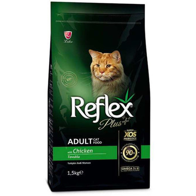 غذای خشک گربه - رفلکس پلاس - Reflex - گربه بالغ  - با طعم مرغ   - 1.5 کیلوگرم
